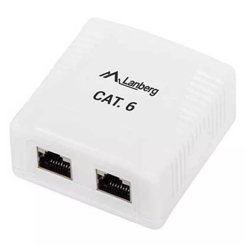Lanberg OS6-0002-W lyties adapteris 2 x RJ-45 baltas (OS6-0002-W)