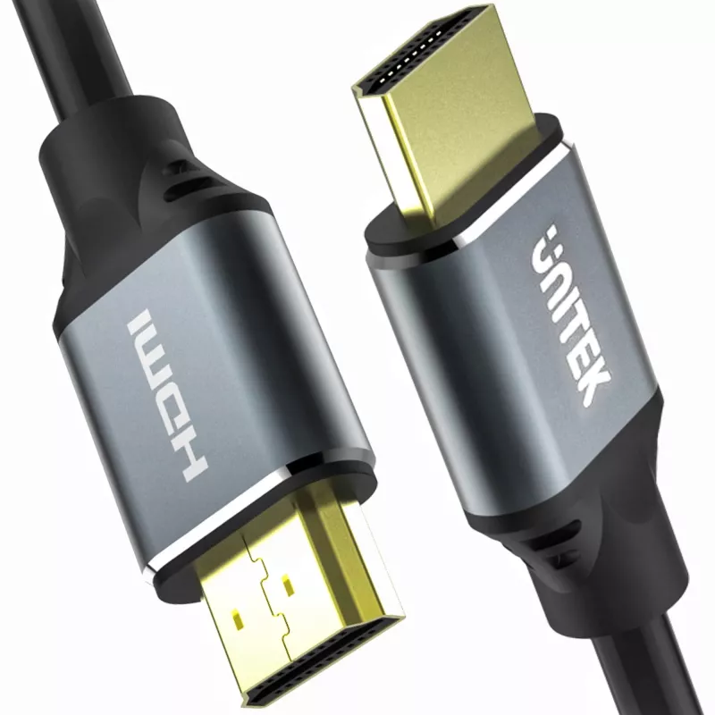 Unitek C137W HDMI 2.1 kabelis, 1,5 m, 48 Gbps, 8K@60Hz, 4K@120Hz, eARC, auksuoti kontaktai, juodas