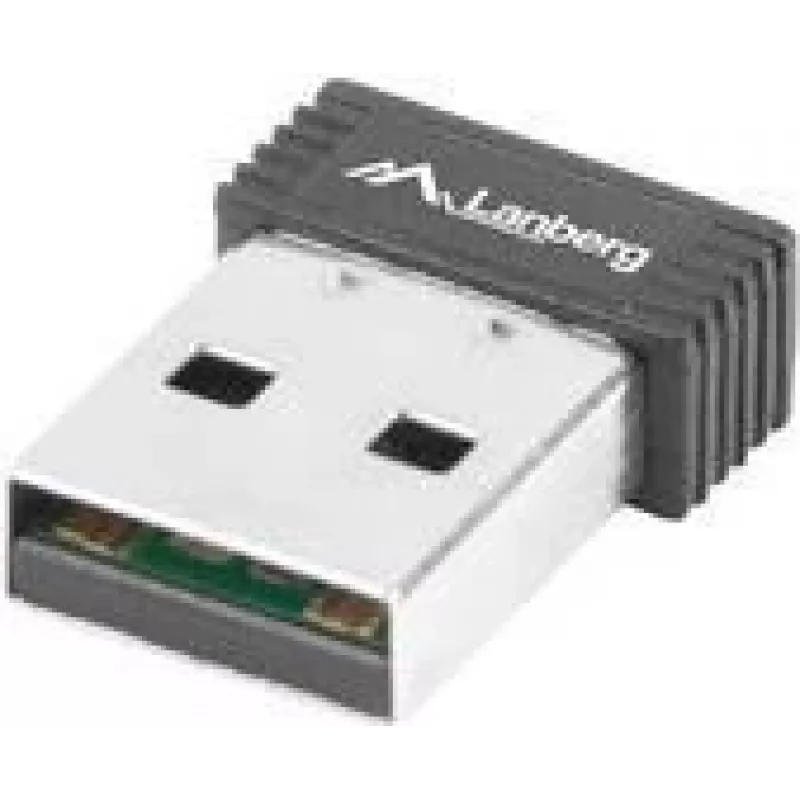 Lanberg NC-0150-WI USB WiFi tinklo adapteris Nano N150, 150 Mbit/s, 1 vidinė antena, juodas