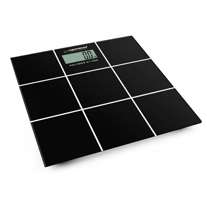 Asmeninės vonios svarstyklės Esperanza EBS004 - elektroninės, 180 kg, juodas stiklas