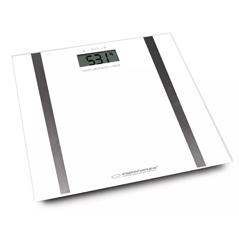 Asmeninės kūno svorio svarstyklės Esperanza Samba EBS018W – elektroninės, 180 kg, baltos