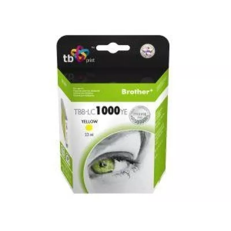 Kasetė rašalinė TBB-LC1000YE (Brother LC1000YE) Geltona 100% nauja