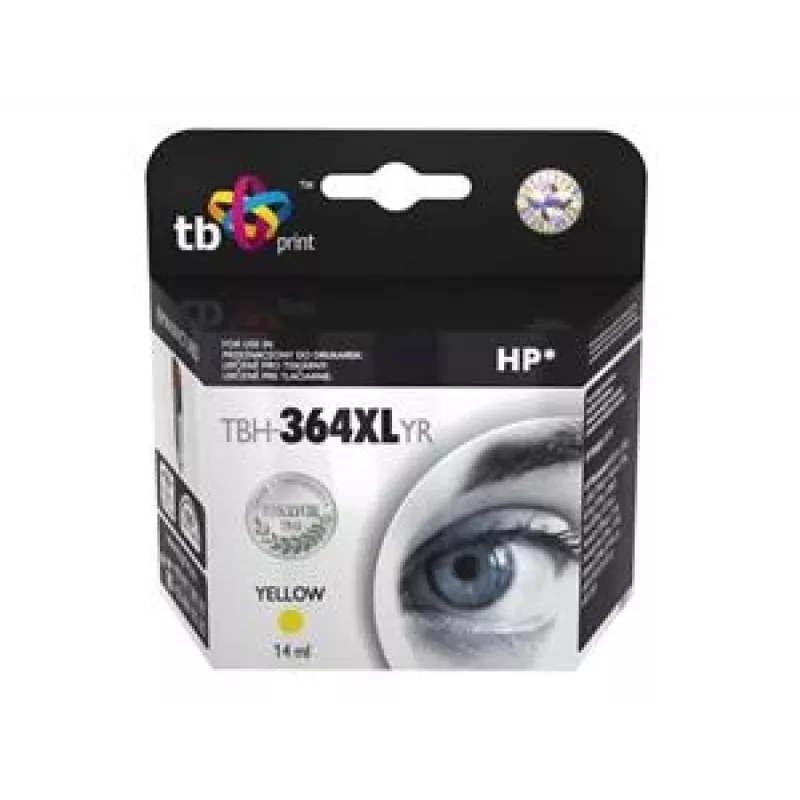 Rašalo kasetė TB Kompat. S HP CB325EE (Nr.364), TBH-364XLYR, Geltona