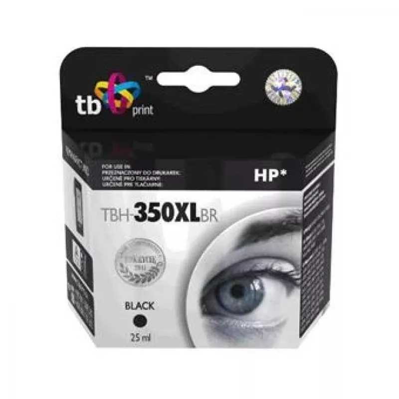 Rašalo kasetė HP DJ D4260 juoda perdirbta TBH-350XLBR