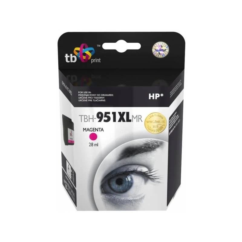 Kasetė HP Officejet Pro 8100 rausvai raudona (magenta) perdirbta TBH-951XLMR