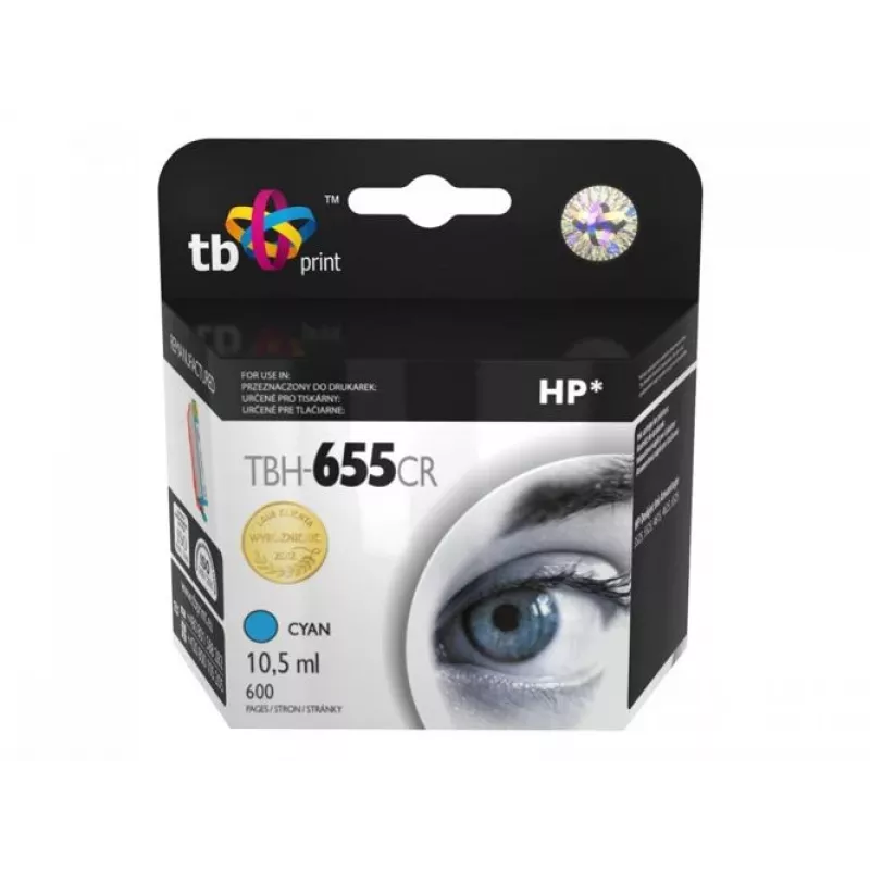Rašalo kasetė TB suderinama su HP 655, Cyan, Ref.