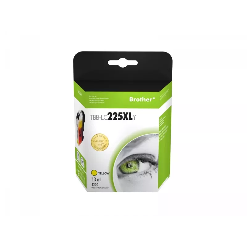 Ink. Kaz. TB rašalo kasetė, suderinama su Brother LC225XL, geltona, nauja
