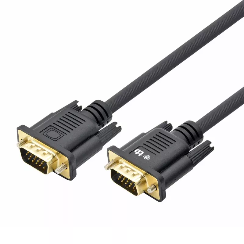 TB VGA laidas 15M-15M 1,8 m juodas-auksinis (AKTBXVGAMMG180B)
