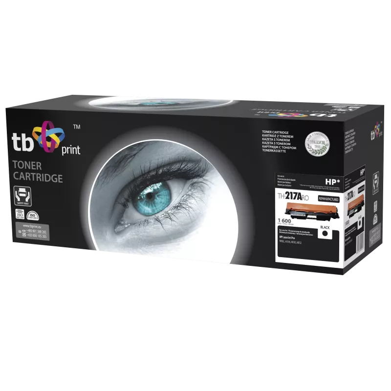 Toner TB suderinamas su HP CF217A LJ 104, juodas, perdirbtas
