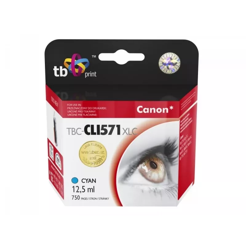 Rašalas Canon CLI-571XL TBC-CLI571XLC CY 100% naujas