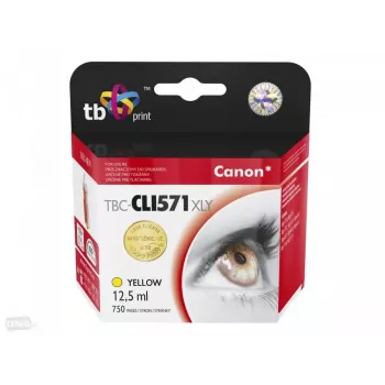Dažų kasetė TB Kompat. S Canon CLI-571XL YE Geltona