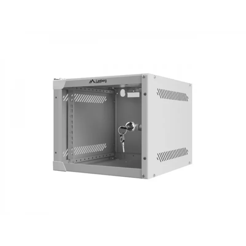 Sieninis tinklo stovas LANBERG WF10-2304-10S 4U, 280×310×247 mm, 20 kg talpa, pilka