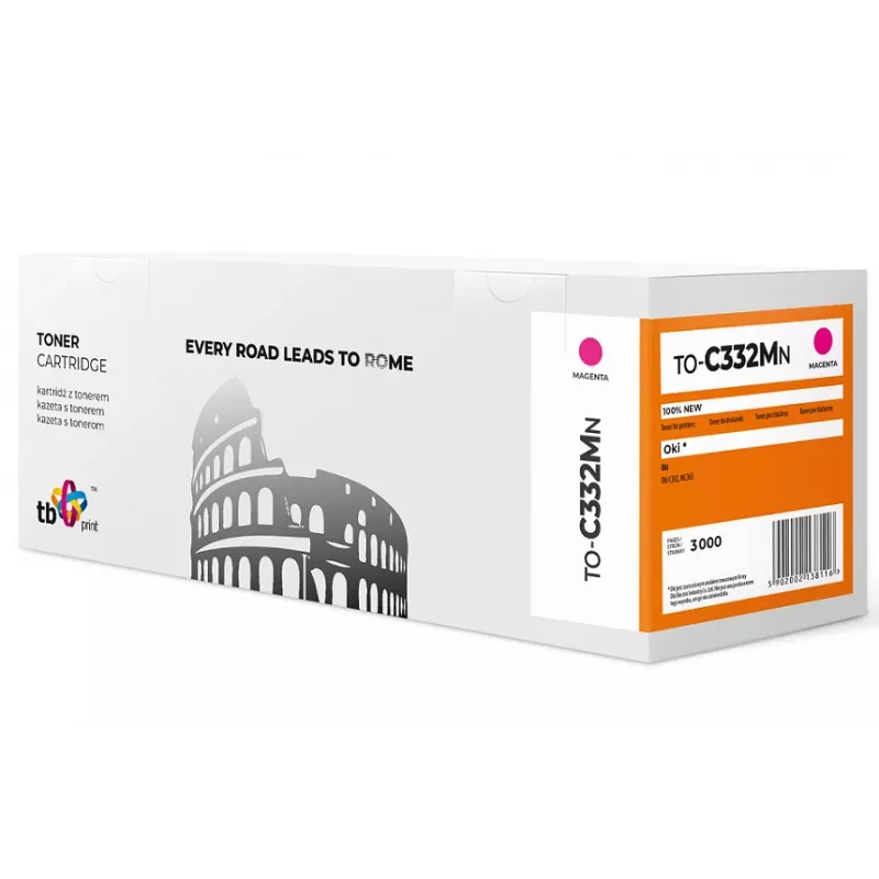 Toner TB suderinamas su OKI C332 TO-C332MN MA