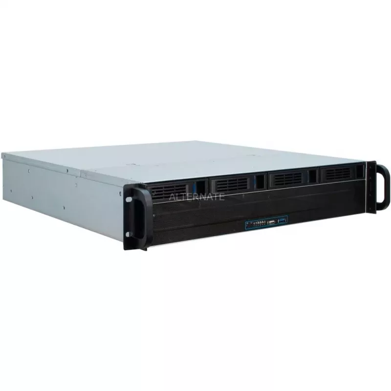 Serverinis korpusas Inter-Tech 2U 2404L Rack juodas, pilkas