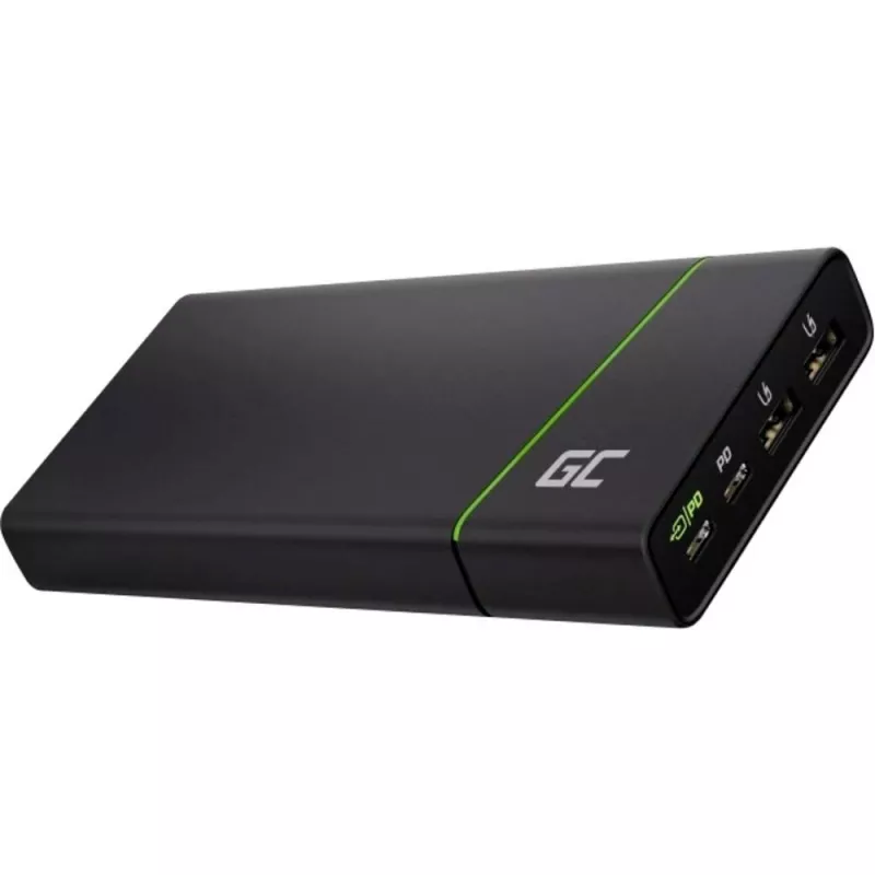 Nešiojama baterija Green Cell PowerPlay Ultra 26800 mAh, 128 W, Quick Charge 3.0, 2x USB-C, 2x USB-A, grafitas