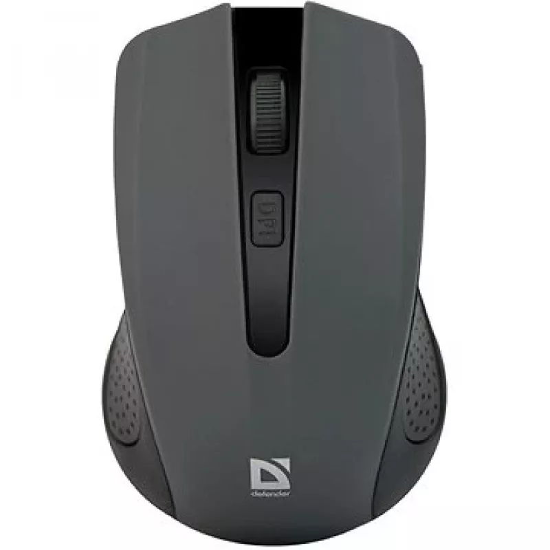 Belaidė optinė pelė DEFENDER MM-935 RF, ambidekstrinė, 1600 DPI, pilka, USB imtuvas, AAA baterijos