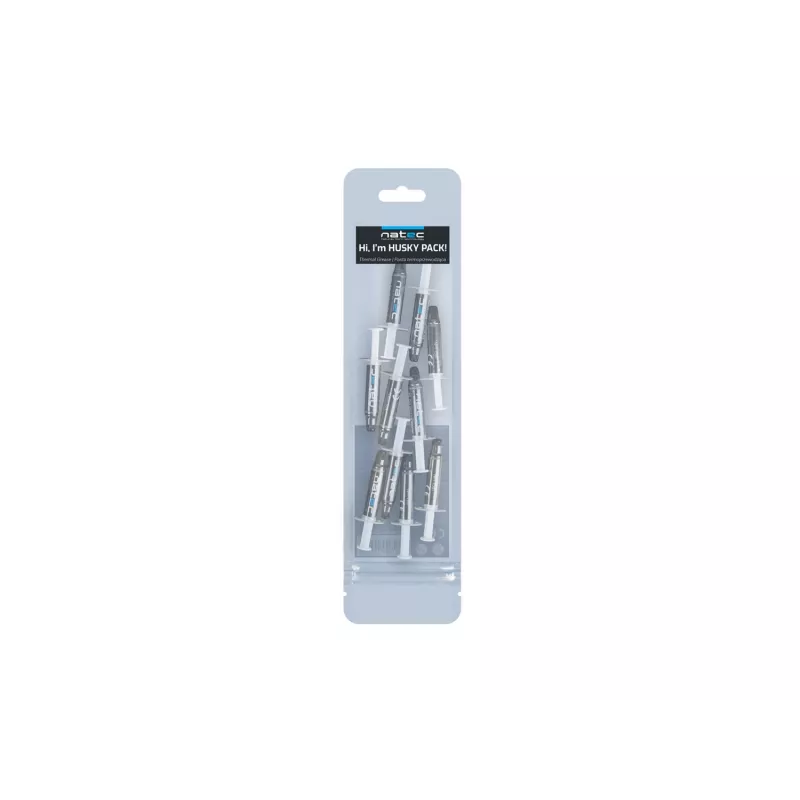 Terminis tepalas NATEC Husky Pack NPT-1581, šilumos laidumas 4,63 W/m·K, pilkas, -30–280 °C, 10 vnt.