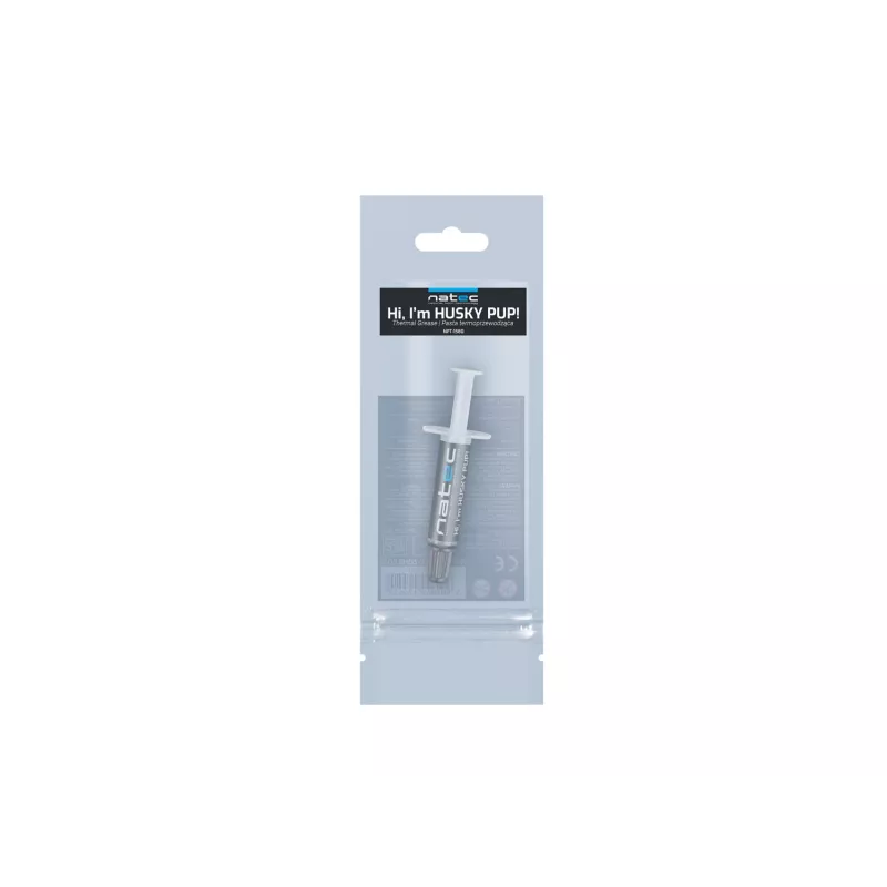 Termopasta NATEC Husky Pup NPT-1580, šilumos laidumas 4.63 W/m·K, -30–280°C, pilka