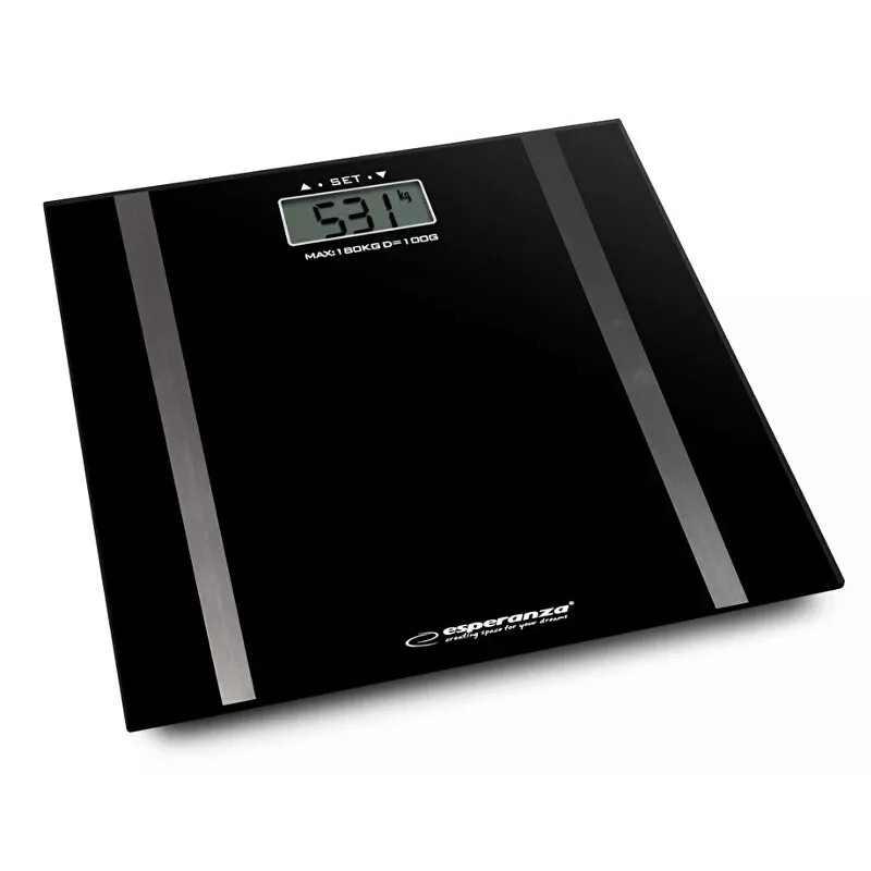Asmeninės kūno svorio svarstyklės Esperanza EBS018K – elektroninės, 180 kg, juodos