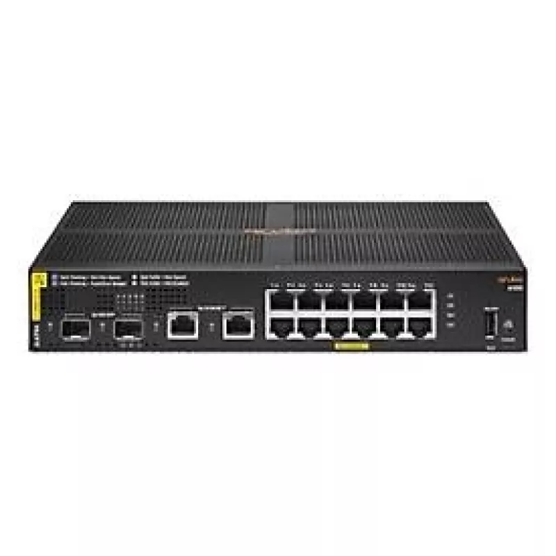 HPE Aruba Networking 6100 12G Class4 PoE 2G/2SFP+ 139W valdomas L3 gigabitinis Ethernet (10/100/1000) maitinimas per Ethernet (PoE) 1U juodas
