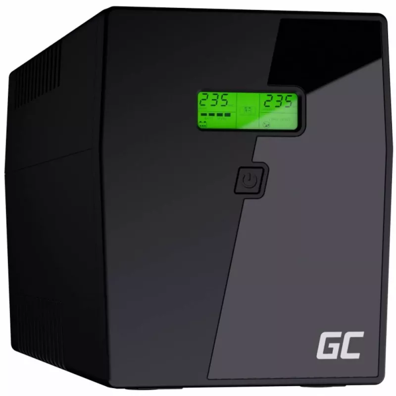 Nepertraukiamo maitinimo šaltinis Green Cell UPS05 — Line-Interactive 2 kVA / 1200 W, 5x F tipo lizdai, LCD, USB, RJ-45