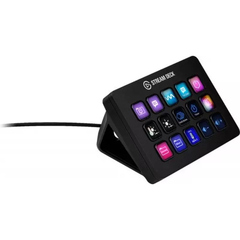 Elgato Stream Deck MK.2 15 klavišų USB užduočių valdymo pultas su klasikiniais klavišais, juodas