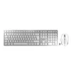 CHERRY DW 9100 SLIM belaidis klaviatūros ir pelės rinkinys RF Wireless + Bluetooth QWERTZ vokiškas sidabrinis
