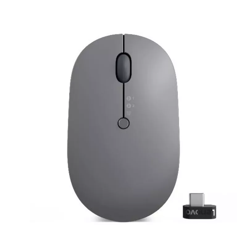 Lenovo Go kelių įrenginių pelė, biuro, ambidekstrinė, RF belaidė + Bluetooth, optinė, 2400 DPI