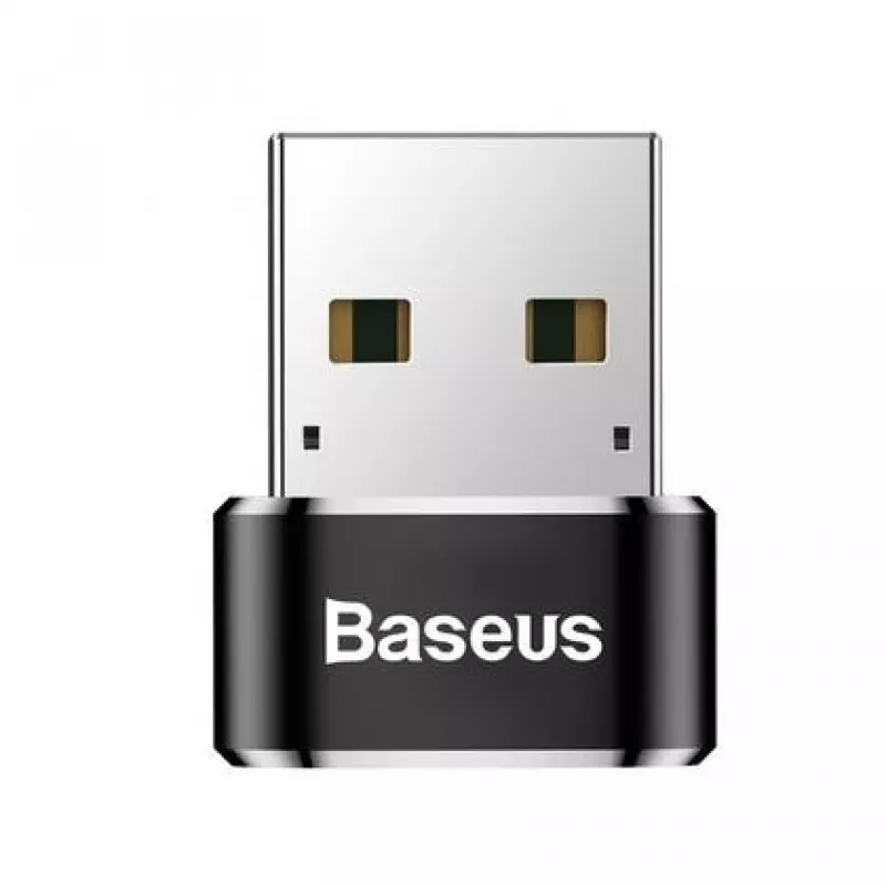 Adapteris Baseus USB (vyriškas) į Type-C (moterišką), juodas