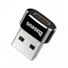 Adapteris Baseus USB (vyriškas) į Type-C (moterišką), juodas