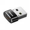 Adapteris Baseus USB (vyriškas) į Type-C (moterišką), juodas