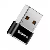 Adapteris Baseus USB (vyriškas) į Type-C (moterišką), juodas
