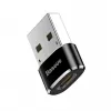 Adapteris Baseus USB (vyriškas) į Type-C (moterišką), juodas