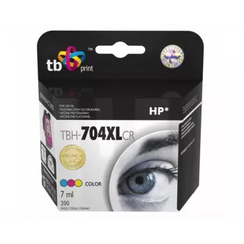 Kasetė HP DeskJet IA 2060 spalvota perdirbta XL TBH-704XLCR (HP Nr. 704 CN693AE)