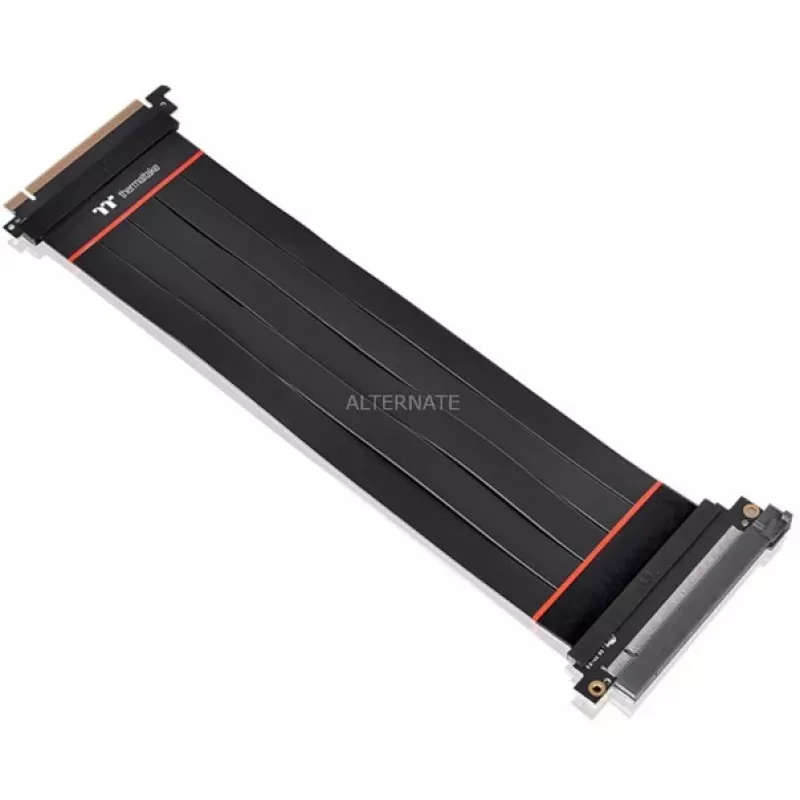 Thermaltake AC-058-CO1OTN-C1 PCIe 4.0 x16 riser pratęsimo kabelis, 0,3 m, juodas