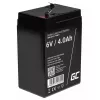 UPS baterija Green Cell AGM15, 6 V, 4 Ah, sandarus švino rūgšties (VRLA), juoda, 680 g