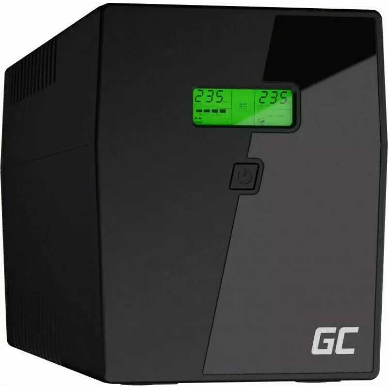 Nepertraukiamo maitinimo šaltinis Green Cell UPS09 — Line-Interactive 3 kVA / 1400 W, 230 V, LCD, Bokštas, 5x F tipo lizdai