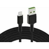 Laidas Lightning – USB A Green Cell KABGC12, 2 m, juodas