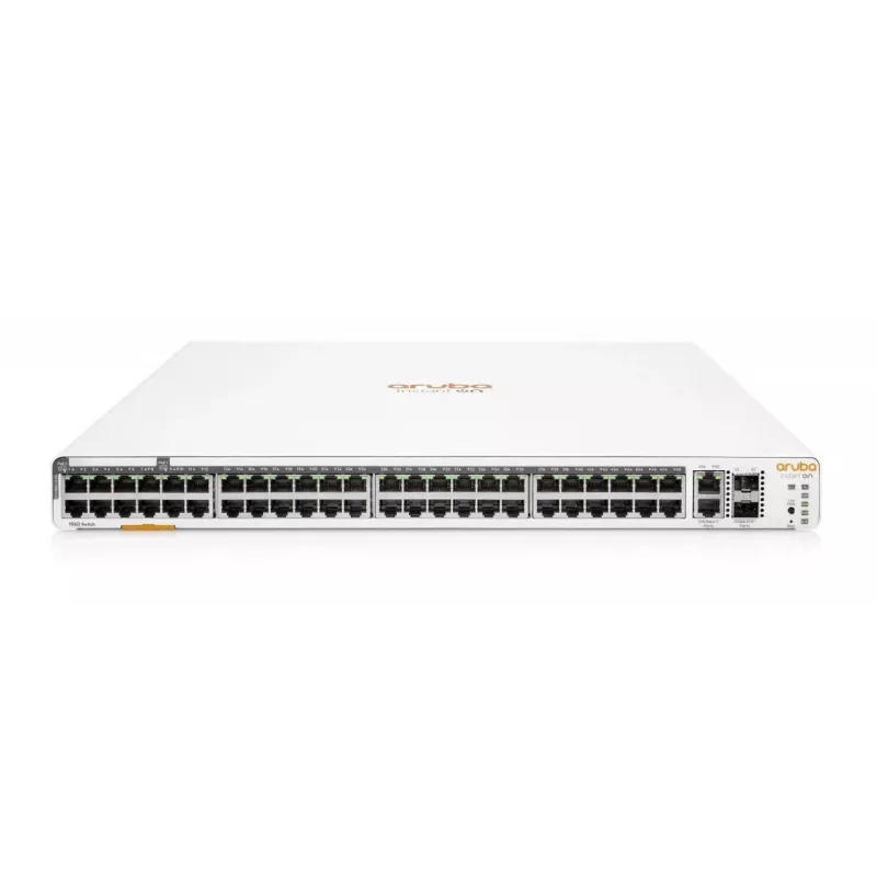 HPE Aruba Networking Instant On Switch 1960 48p Gigabit 40p PoE CL4 8p PoE CL6 2p 10GBT 2p SFP+ 600W