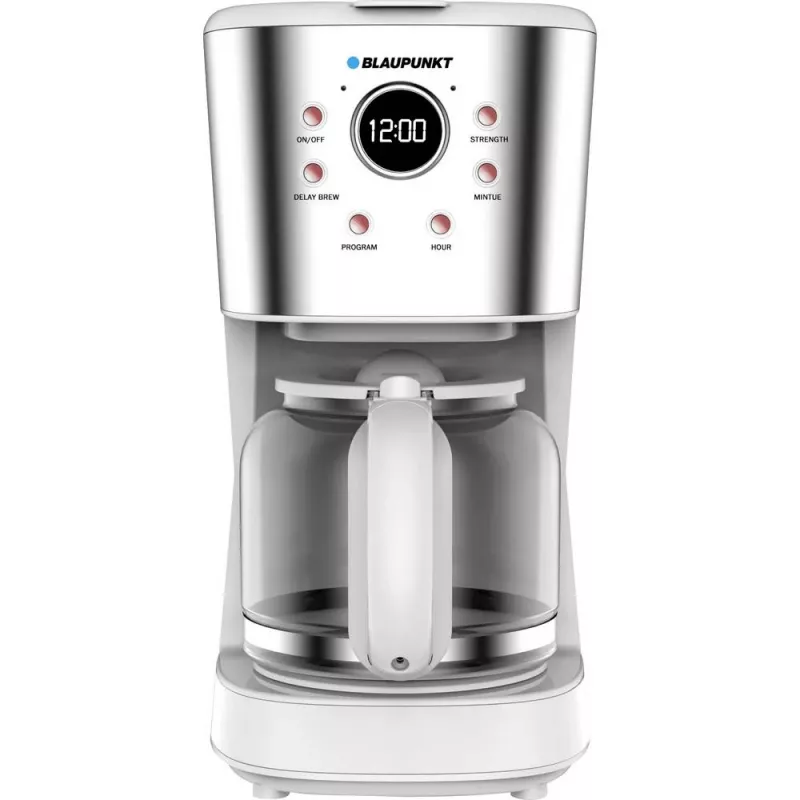 Blaupunkt CMD802WH kavos virimo aparatas su laikrodžiu, 1,5 l, sidabrinis