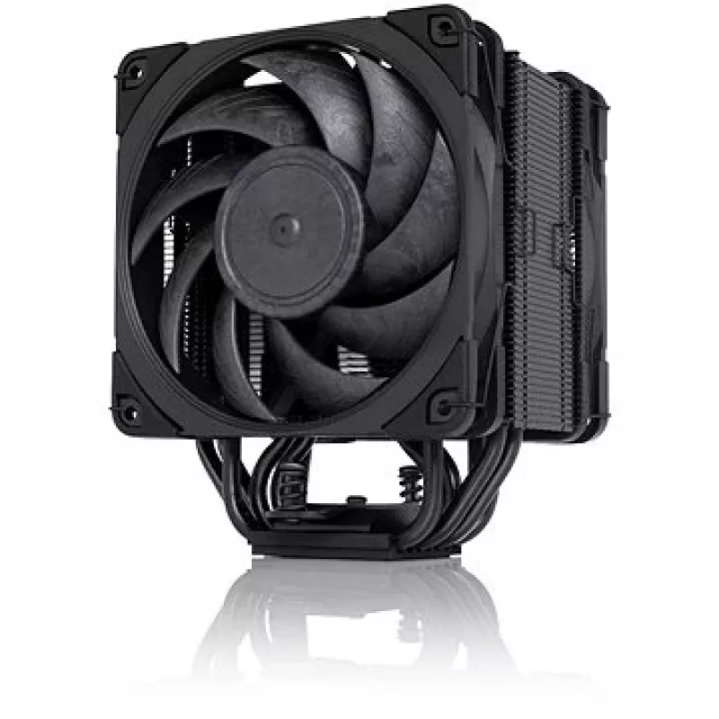 Oro aušintuvas Noctua NH-U12A CHROMAX.BLACK – 120 mm dvigubas ventiliatorius, 158 mm aukštis, suderinamas su LGA 1200, 2000 RPM maks.