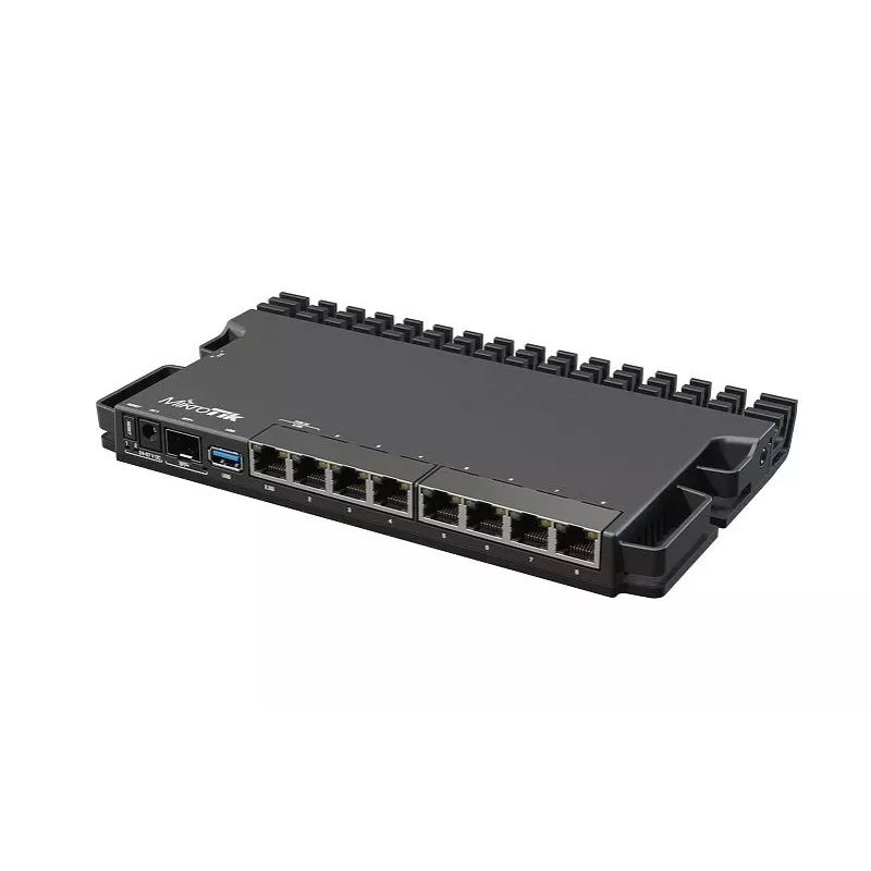 Laidinis maršrutizatorius MikroTik RB5009UG+S+IN — 1x RJ-45, 7x Gigabit varis, 1x SFP+, PoE, DC, 2.5GbE sąsaja, juodas