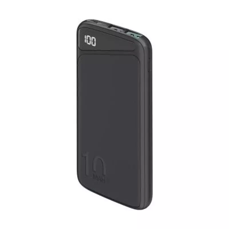 Greičio įkrovimo Powerbank 10.000 mAh (juodas, USB-C PD, QC 3.0, 10.000 mAh)