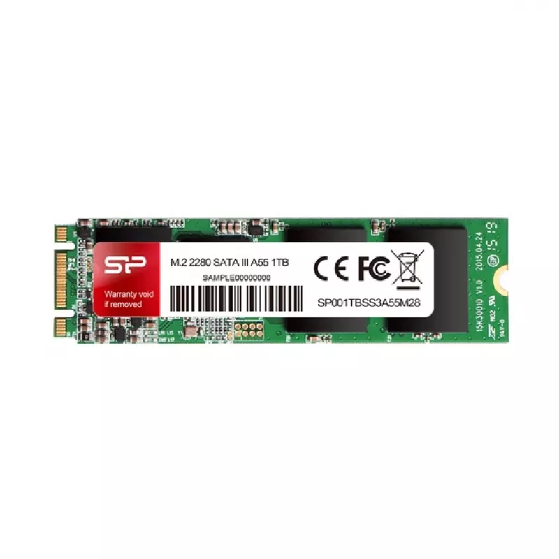 Silicon Power A55 SP001TBSS3A55M28 SSD kaupiklis 1 TB, M.2 2280, SATA III, 560/530 MB/s, SLC