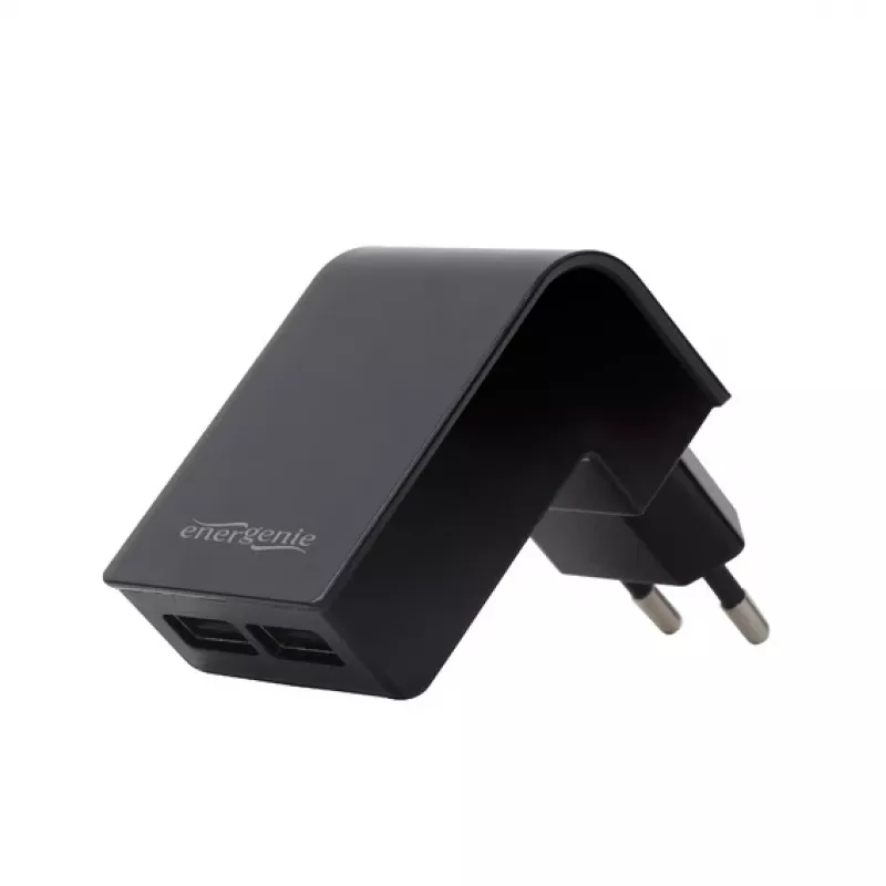 Automobilinis kroviklis Gembird EG-U2C2A-CAR-02, 12–24V įėjimas, 5V/2.1A išėjimas, 2× USB 2.0, juodas