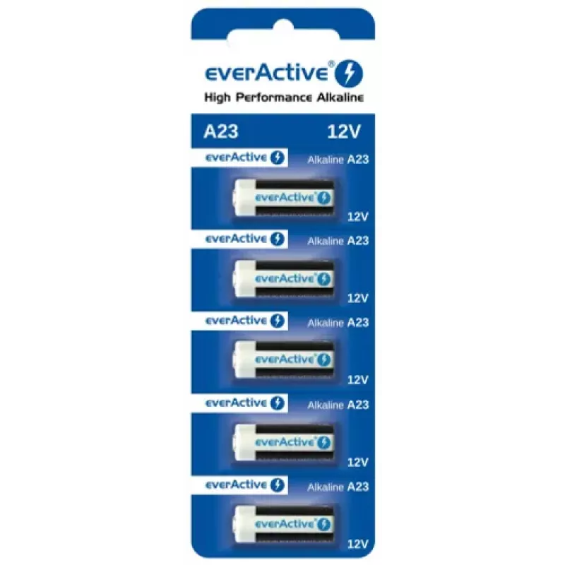 Šarminių baterijų rinkinys everActive A23 12V, 5 vnt., lizdinėje pakuotėje