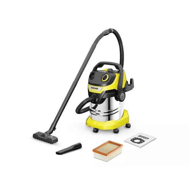Šlapio ir sauso siurblys Kärcher WD 5 S V-25/5/22, nerūdijantis plienas, juoda, geltona, 25 l, 1100 W