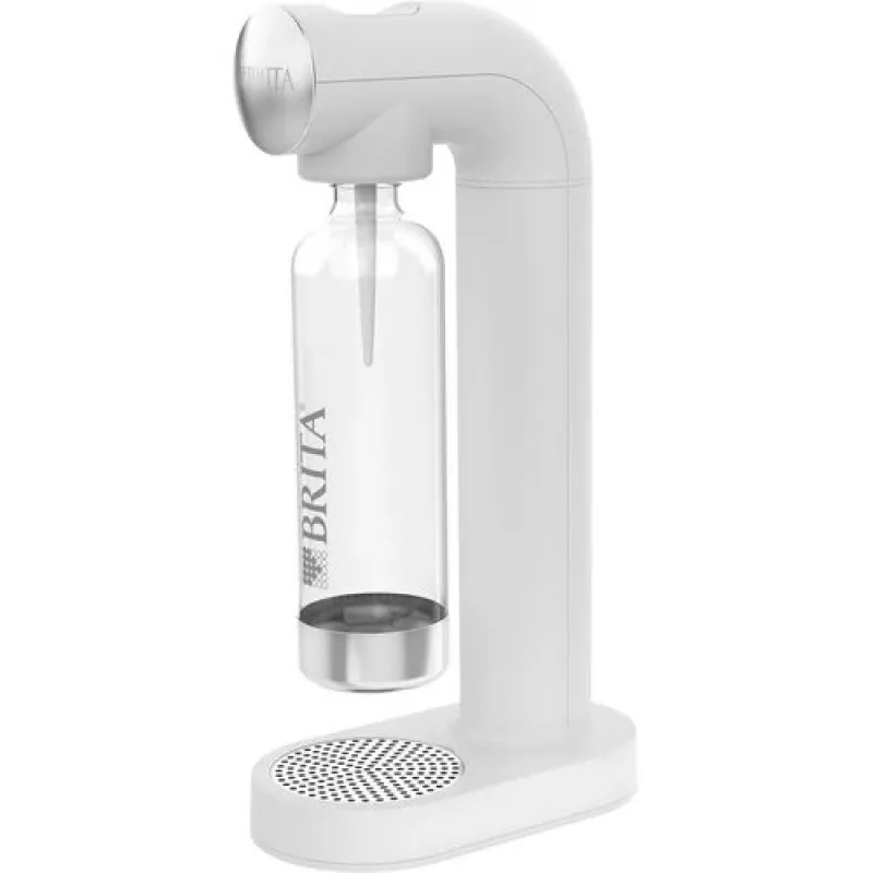 Gazuoto vandens butelis BRITA SodaONE White – 1 L, 60 L našumas, be BPA, 450×129×240 mm