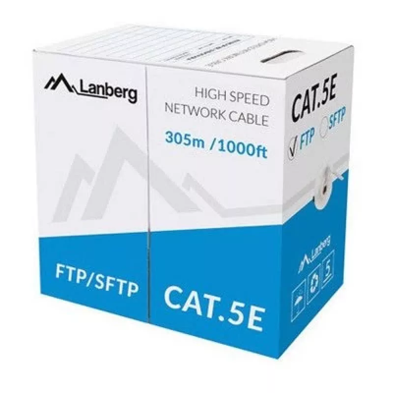 Tinklo kabelis Lanberg LCS5-11CU-0305-S RJ45 Cat5e 305 m Pilka