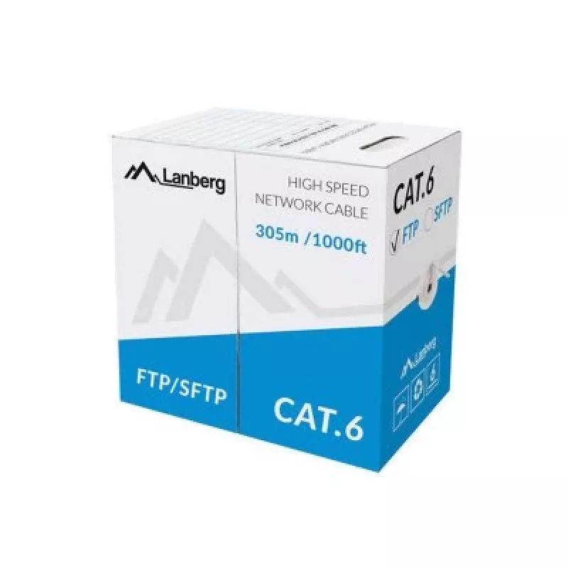 Lanberg LCS6-11CU-0305-S tinklo kabelis pilka 305 m Cat6 SF/UTP (S-FTP)